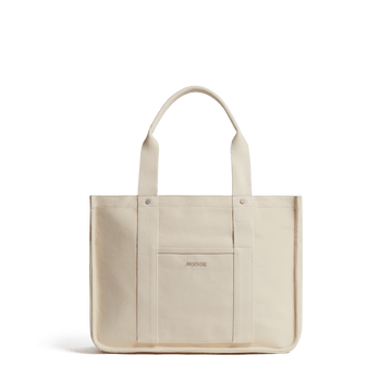 Front view of Gesso Tote in Ecru