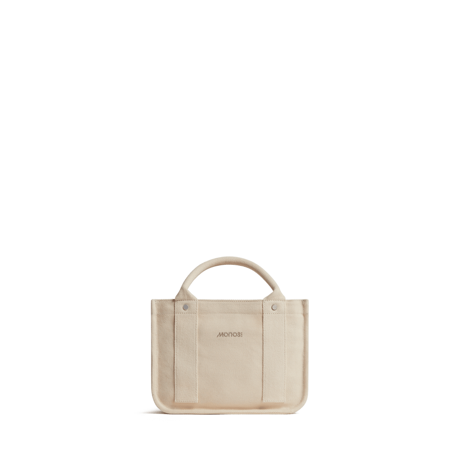Ecru Scaled | Front view of Gesso Small Tote in Ecru