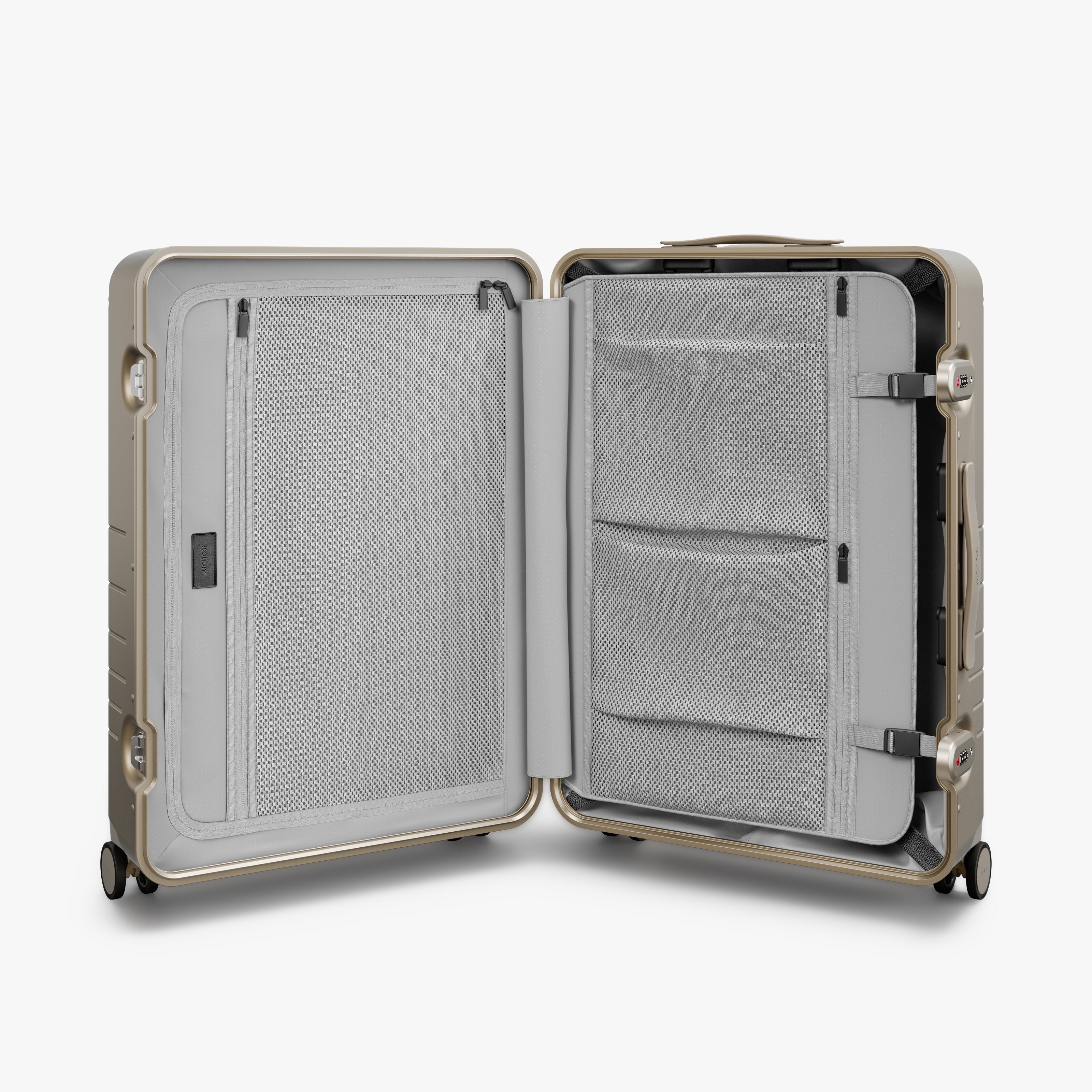 Hybrid Check-In Medium Luggage | Monos Travel Aluminum Suitcases