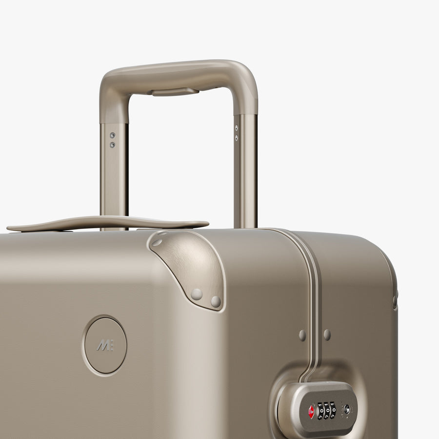 Champagne | Luggage handle view of Hybrid Check-In Medium in Champagne