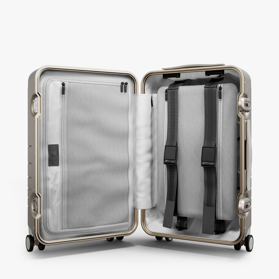 Champagne | Inside view of Hybrid Carry-On in Champagne