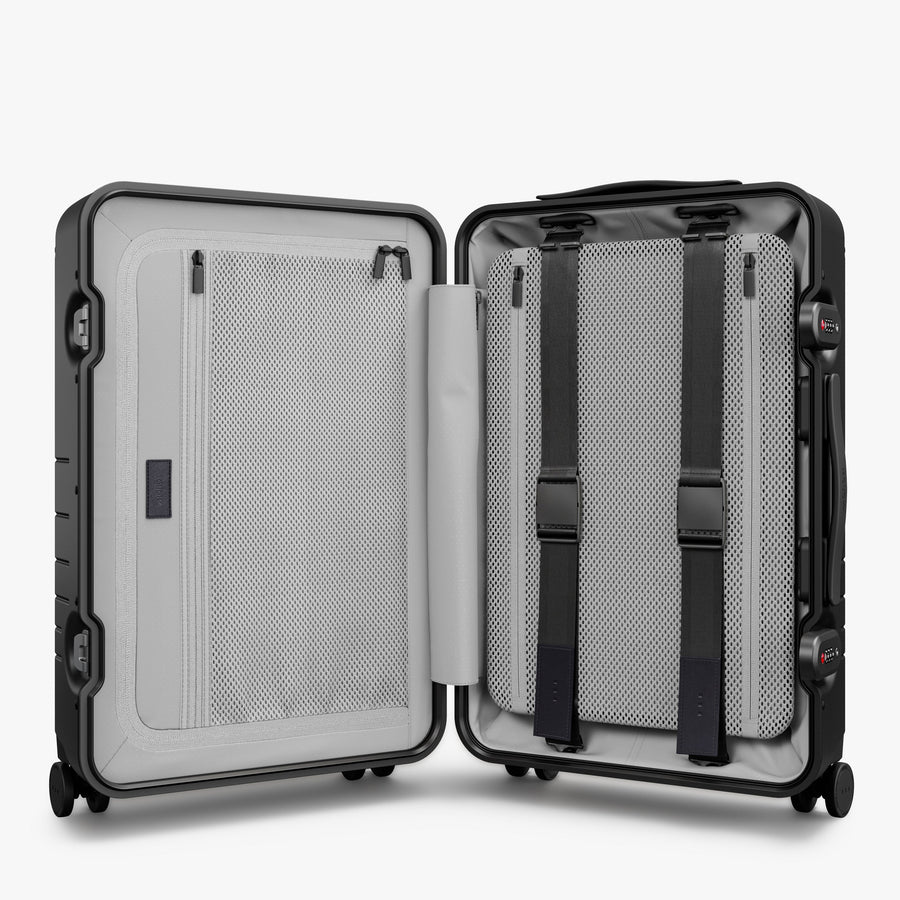 Obsidian | Inside view of Hybrid Carry-On Plus in Obsidian