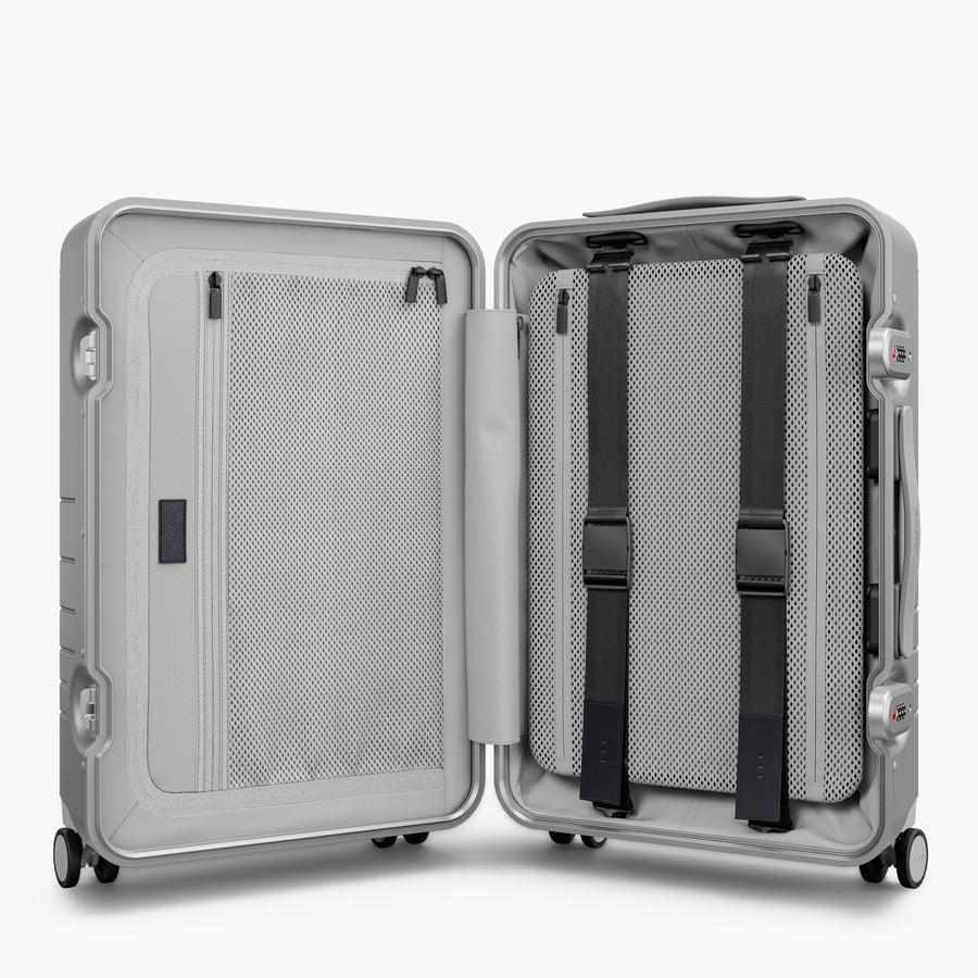 Silver | inside view of Hybrid Carry-On Plus in Silver