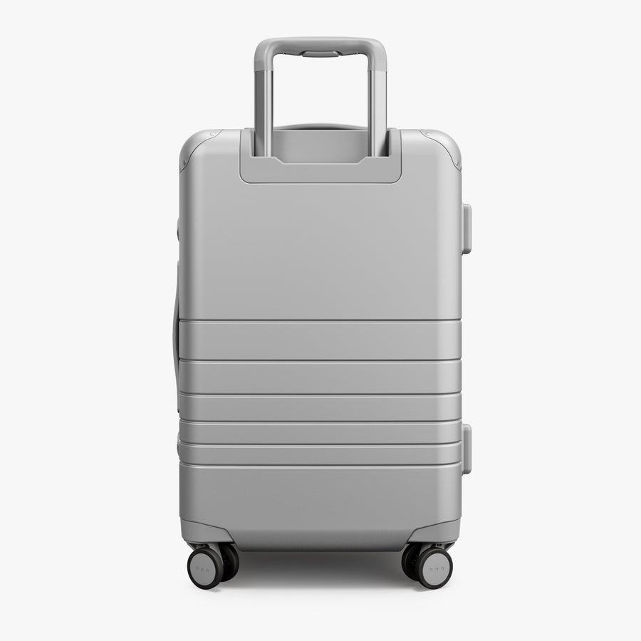 Silver | Back view of Hybrid Carry-On Plus in Silver