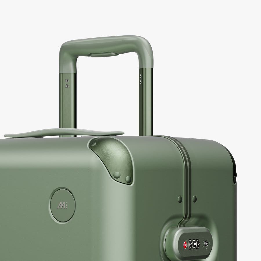 Mint | Luggage handle view of Hybrid Check-In Medium in Mint