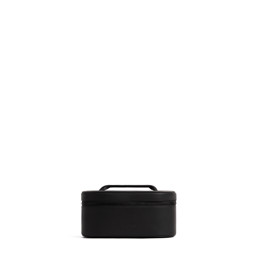 Carbon Black (Vegan Leather) Scaled | Metro Cosmetic Case in Carbon Black