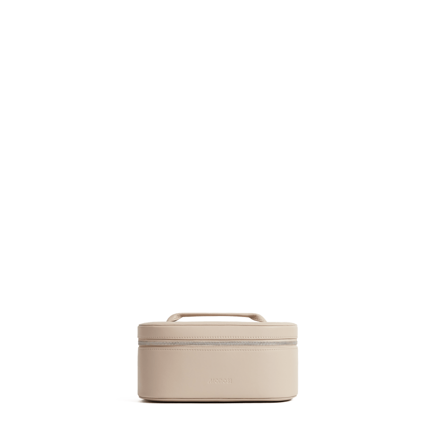Ivory (Vegan Leather) Scaled | Metro Cosmetic case in Ivory