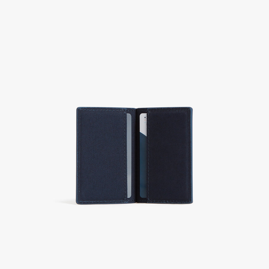 Oxford Blue | Open view of Slim Wallet in Oxford Blue