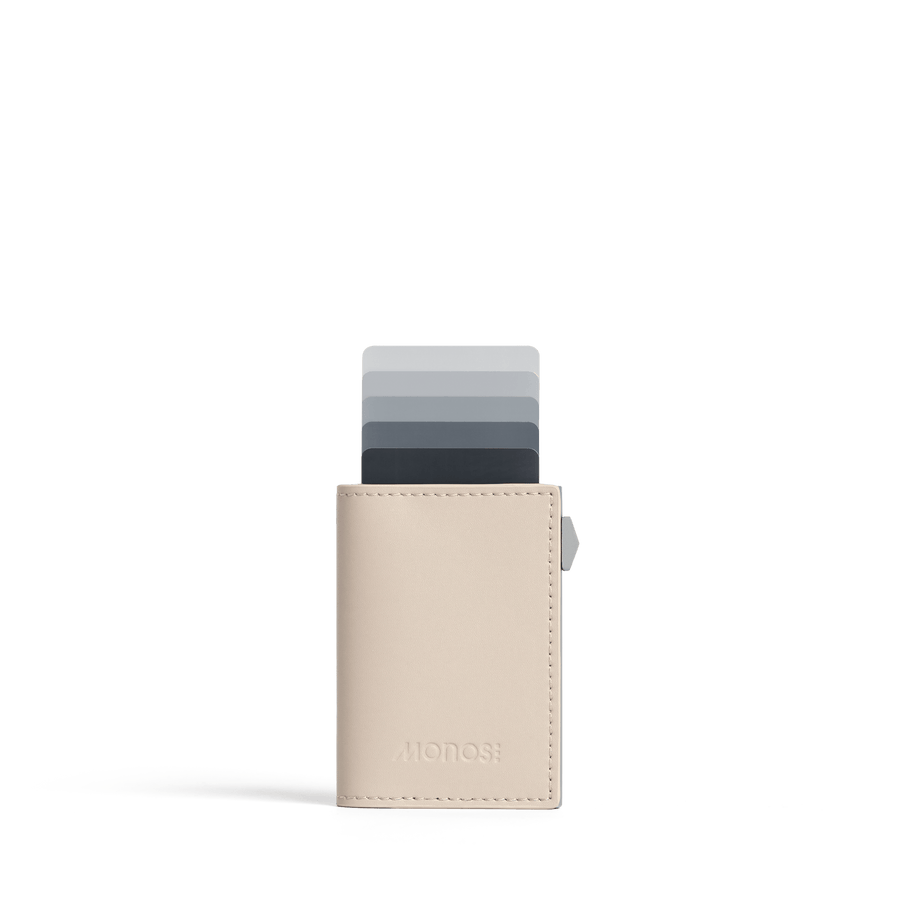 Ivory / Brushed Silver Scaled | Slim Wallet Pro in Ivory / Brushed Silver