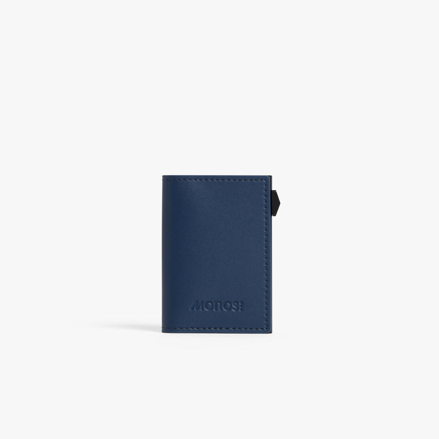 Oxford Blue / Black | Front view of Slim Wallet Pro in Oxford Blue / Black