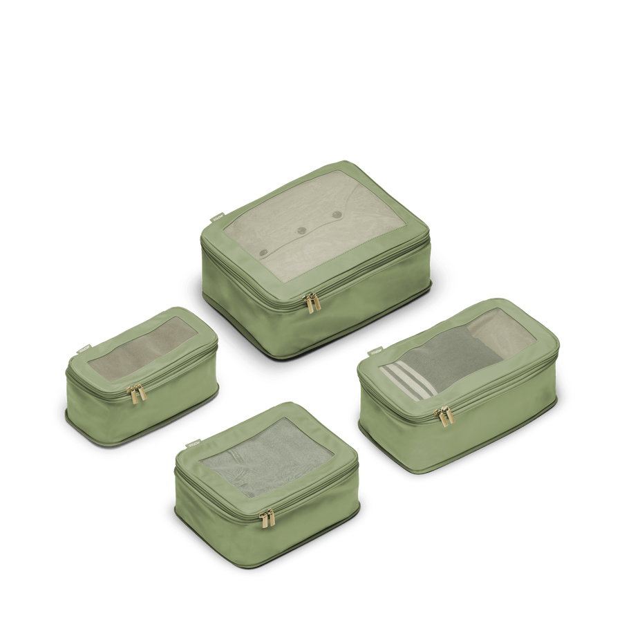 Set of Four / Cactus Scaled | This is a photo of a set of four compressible packing cubes in Cactus