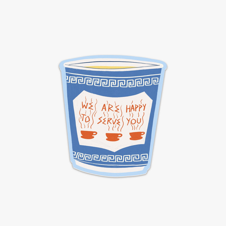 New York Destination Stickers | New York we are happy to serve you coffee cup