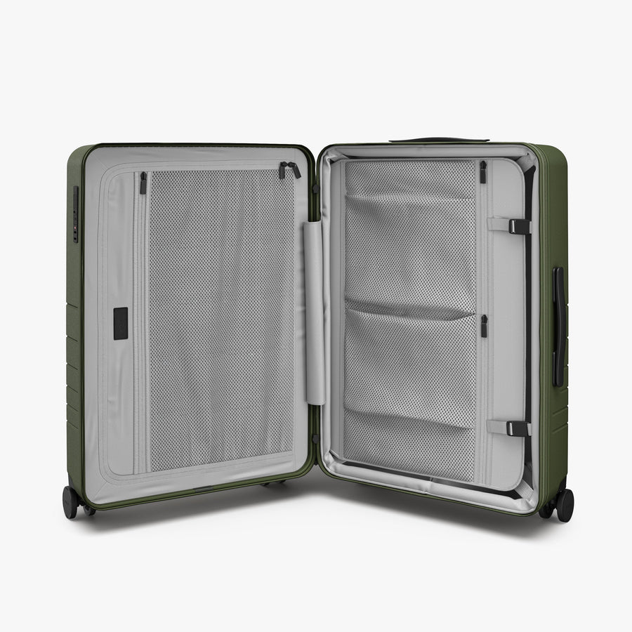 Olive Green | Inside view of Expandable Check-In Medium in Olive Green