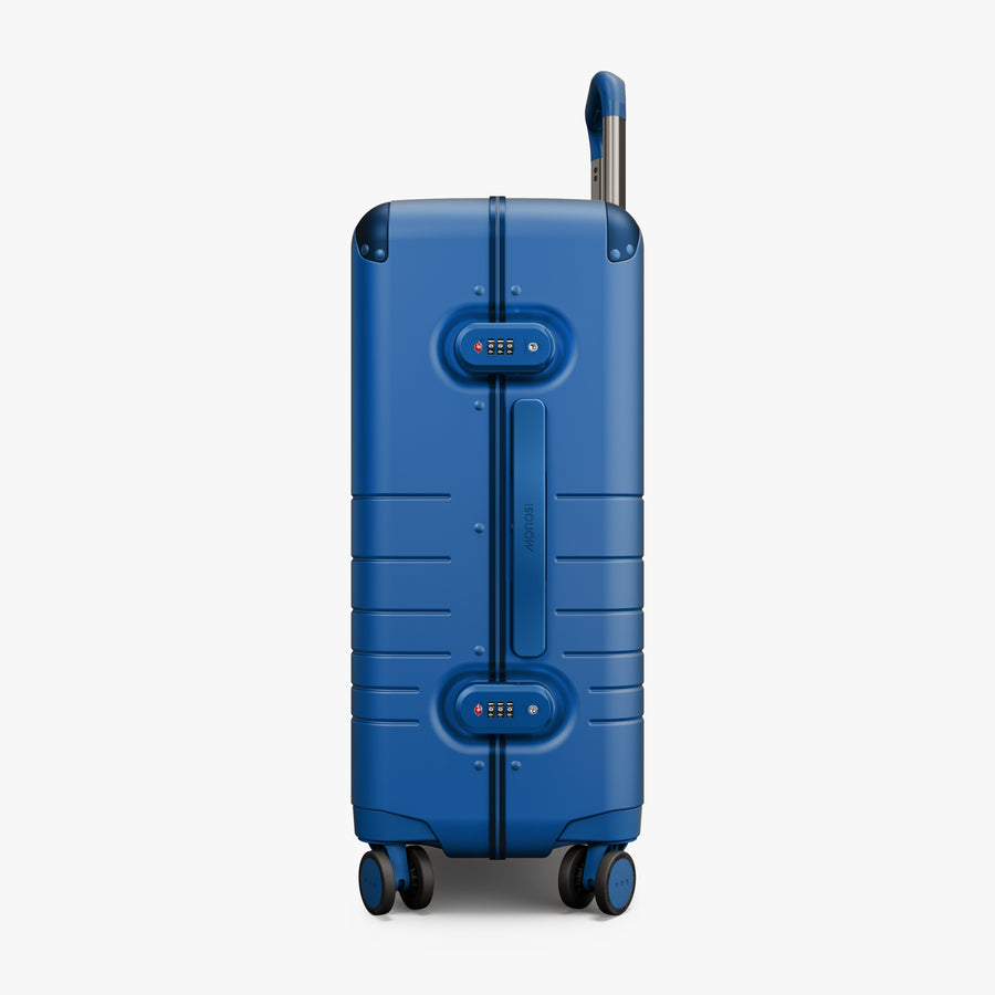 Coastal Blue | Side view of the Hybrid Carry-On Plus in Coastal Blue