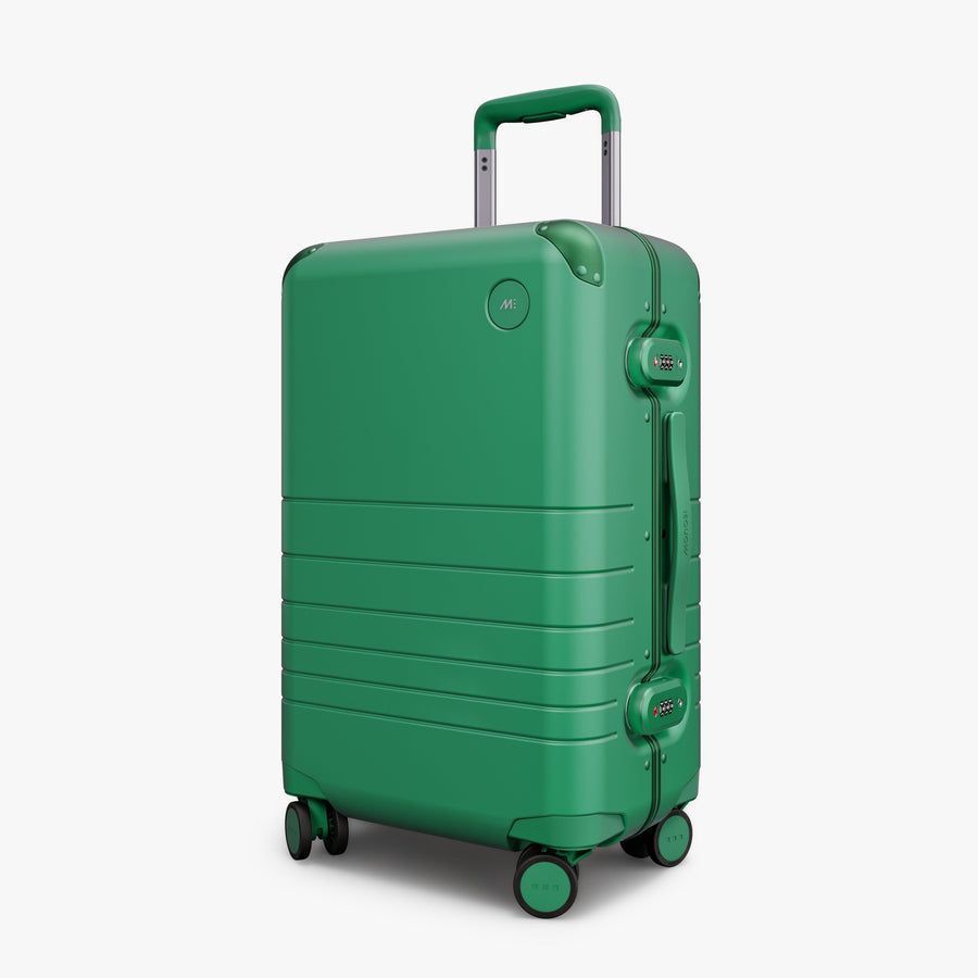 Jungle Green | Angled view of the Hybrid Carry-On in Jungle Green