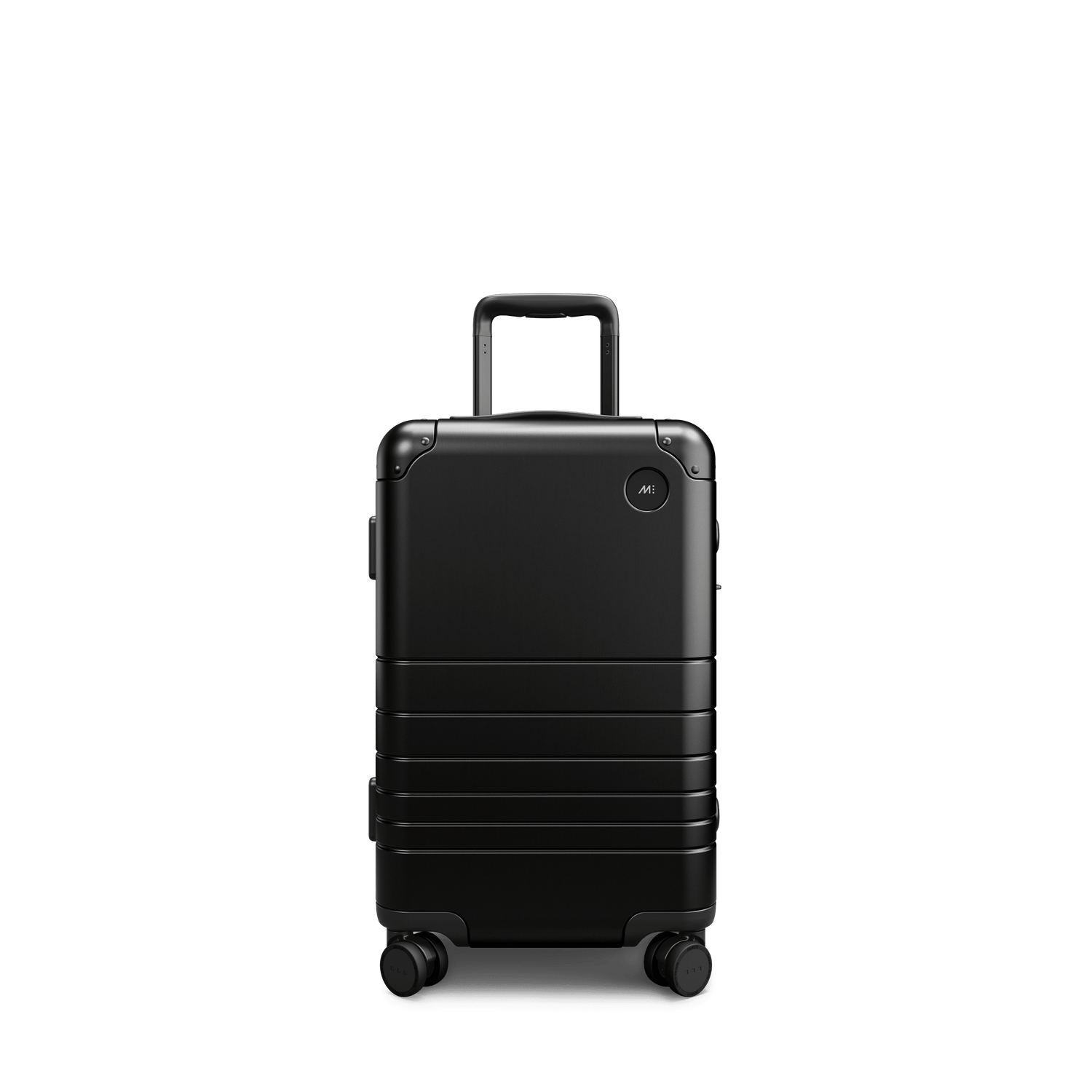 Caviar Black Scaled | Front view of Aluminum Carry-On in Caviar Black