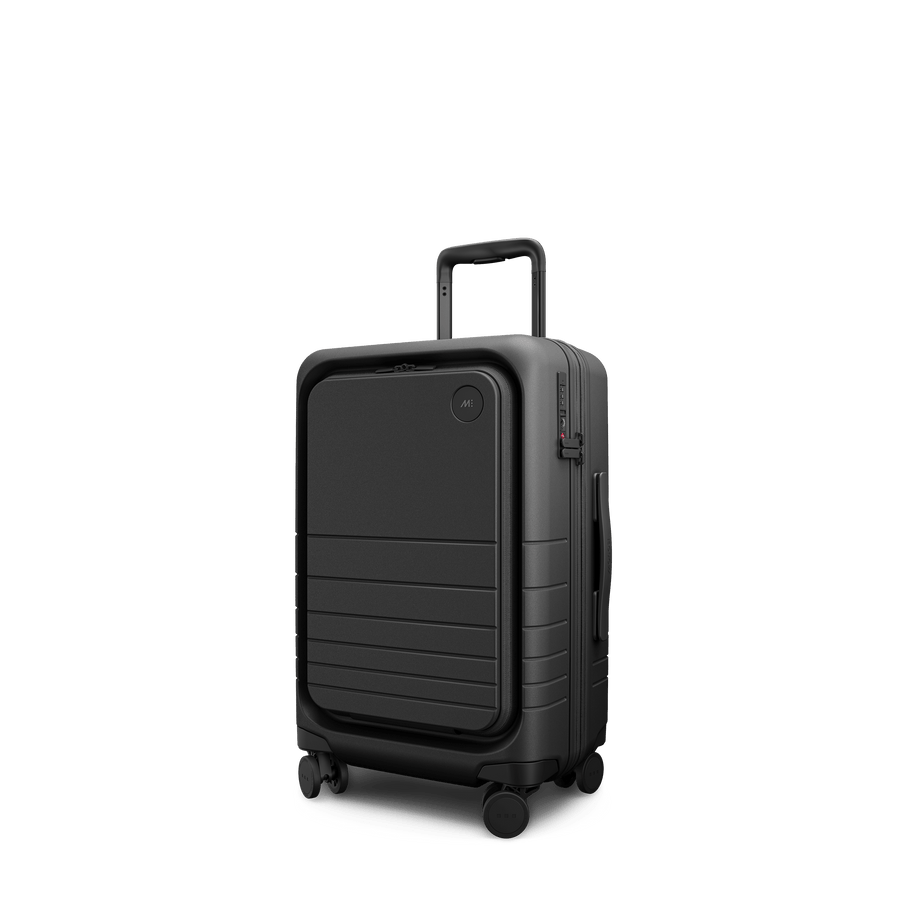 Midnight Black Scaled | Angle view of Expandable Carry-On Pro in Midnight Black