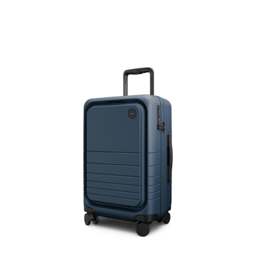 Angle view of Expandable Carry-On Pro in Ocean Blue
