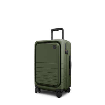 Angle view of Expandable Carry-On Pro in Olive Green