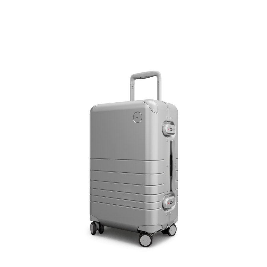 Silver Hover | Angle view of Hybrid Carry-On in Silver