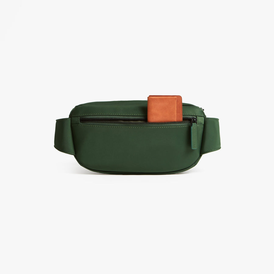 Juniper Green | Back pouch view of Metro Sling in Juniper Green