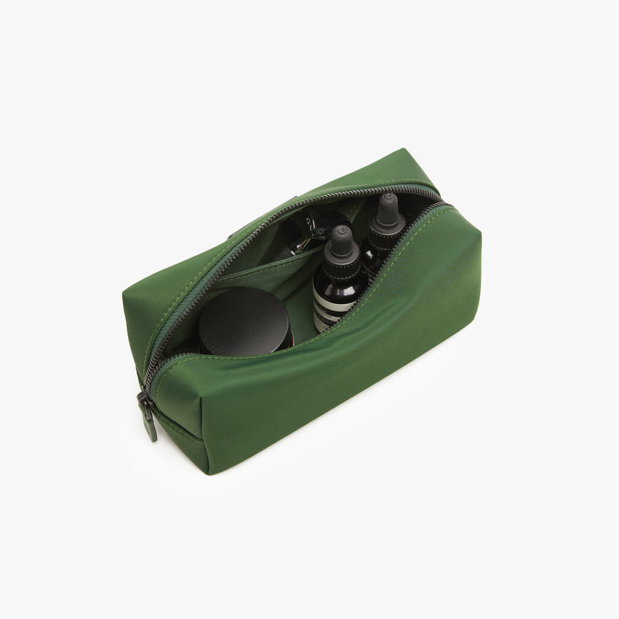 Small / Juniper Green | Interior back view of Metro Toiletry Case Small in Juniper Green